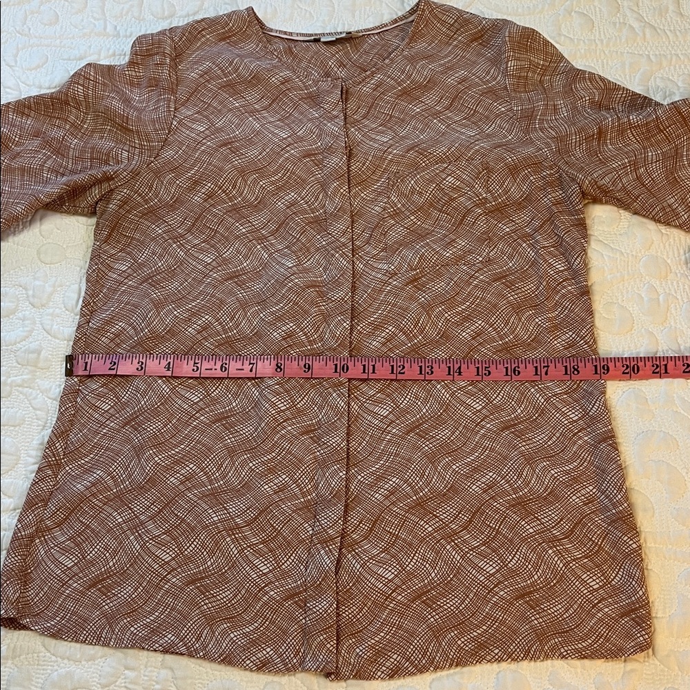 Boden Gwyneth Pink Cream Wavy Stripe Printed Button Up Long Sleeve Blouse Top 8 - Picture 11 of 14